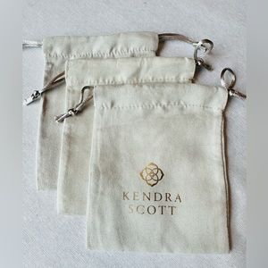 🎀 3 PIECE SET KENDRA SCOTT JEWELRY DUST BAGS❣️ EXCELLENT CONDITION 🔥